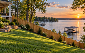 best fence for sloped yard lake murray sc